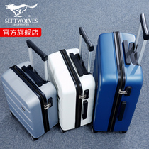 Seven wolves suitcase student male trolley case 2021 new suitcase female 20-inch boarding case is strong and durable
