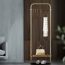 Italian stainless steel Gold hanger floor-to-ceiling living room hanger personality Art door multifunctional bedroom shelf
