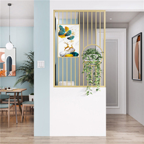 Nordic light luxury screen Metal partition Living room door entrance Net red block brake bathroom Modern new Chinese decoration