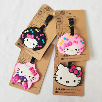 Cartoon KT cat Hello Kitty luggage tag suitcase luggage tag backpack hanging luggage box tag boarding check-in pass