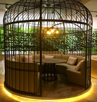 Wrought iron birdcage leisure decoration King size decoration Hot pot shop Restaurant Park card outdoor large oversized birdcage