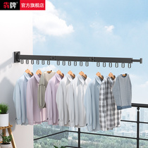Folding clothes hanger Home Balcony Hanging Clothes Indoor Telescopic Sunning Hanger Wall-mounted Clotheshorse God free of punch
