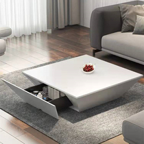Italian style minimalist tea table living room Home Nordic light luxury modern minimalist creative small family of white square personality