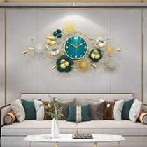 Wall clock living room 2021 New New Chinese minimalist decoration light luxury home fashion clock restaurant table hanging wall modern