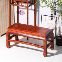 Chinese style flower pears wood change shoe bench strip stool red wooden stool bed tail stool solid wood tea table stool double stool brief about modern