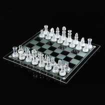 Ordinary glass chess Transparent chess Large medium and small galss chess glass chess