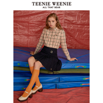 TeenieWeenie bear plaid skirt pleated a-line female autumn new products 2020
