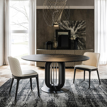 Italian imported Lamina Rock Plate Dining Table Round Modern Simple Household Dining Table Delifon Rock Plate Large Round Table