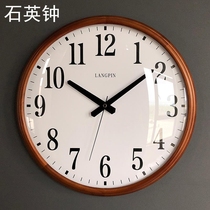Modern minimalist-style solid wood retro muted living room Home bedroom office quartz clock clock hanging clock