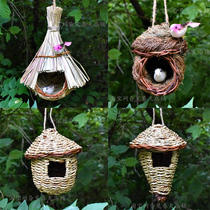 Birds nest Birds Nest bird parrot supplies Birdcage straw outdoor garden Garden garden decoration farmhouse pendant