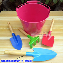  Childrens beach toys thickened large iron bucket set small shovel baby outdoor seaside water digging and playing sand tools