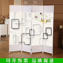 Chinese fabric screen partition Living room Hotel bedroom Folding mobile entrance Simple modern small apartment partition wall