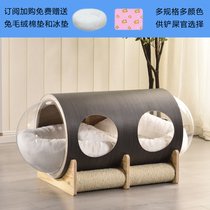 Cat climbing frame Solid wood cat villa cat frame New cat delivery room grinding claw hemp rope net red luxury capsule capsule cat nest