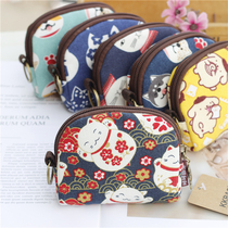 Day Series New Mini-Zero Wallet Woman short Cute Canvas Small Bag Bag Student Coin Bag Cloth Art Zero Money Bag