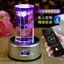 Crystal ball rotating sky City music box Music box diy Tanabata Festival send girlfriend birthday gift girl