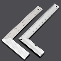 sj woodworking square quality higher than stainless steel square 90 degrees square mu gong chi with level Square