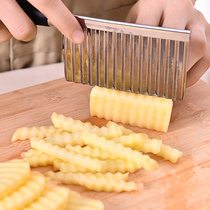 Spike potato knife corrugated wave cutter kitchen household vegetable cutting artifact fancy slicer French fries potato special