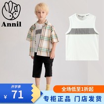 Anel childrens clothing counter 2021 summer new boy sleeveless T round neck vest AB122594