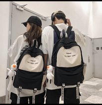 2021 new couples backpack junior high school students large capacity schoolbag simple style College student travel backpack high value