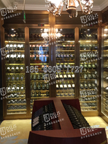 Stainless steel wine cabinet Villa wine rack famous wine bar wine cellar display cabinet customization