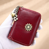 Card bag Female Bull Leather Minimalist card with small and small Qing New ultra-thin credit card cover with large capacity card holder