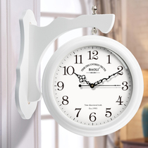 Polaroid American double-sided clock clock living room home home new Chinese European style modern simple personality creative fashion