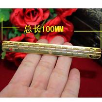 10CM long hinge imitation gold Iron long strip hinge inner 90 degree hinge wooden box inner hinge support hinge