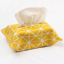 Home Fabric Creative Cotton and Linen Tissue Set Living Room Tissue Bag Car Tissue Bag Restaurant Tissue Box Tissue Bag
