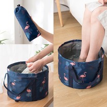 Travel portable foldable water basin tourist supplies non essential artifact out foot bucket wash basin bag bucket