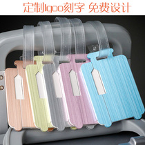 Aluminum alloy luggage tag aircraft boarding pass luggage trolley shape drawing label check mark custom logo