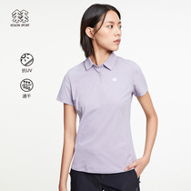  KOLONSPORT Womens AIR POLO SHIRT SPORTS CLOTHES QUICK-drying CLOTHES SECO womens bottoming short-sleeved SUNSCREEN