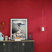 Wallpaper self-adhesive retro dark red red red red red Chinese brick red restaurant hot pot shop background wall paper stickers