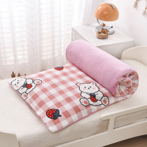 Double-sided plus velvet kindergarten mattress milk velvet mattress coral fleece removable and washable baby bedding quilt cotton pad