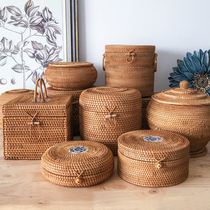 Vietnam rattan hand-held seven-child cake tea pot Tuo tea loose tea tea tea Puer tea box packaging box gift storage tea jar