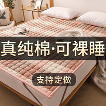 Double-sided cotton bed mattress single Double 1 8m thin mattress bottom cushion cushion is full cotton tatami foldable custom