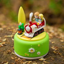 Sky City Music Box Music Box to Send Girls and Children Birthday Wedding Gifts Happy Train FairyTear