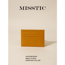 Surprise Giving Back To Custom Head Layer Cow Leather Male And Female Commuter Lovers Ultrathin Card Bag Practical Dermis Card