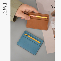 Genuine leather delicately upscale carry-on small card bag women small and slim one-piece multi-position card holder for mens card holder