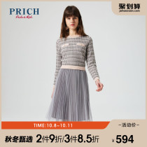 Prich2020 summer new skirt Womens Pullover Plaid patchwork dress proka2320q