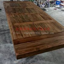  Solid wood antique old big board table Home party hall bar meeting room Modern new Chinese desk Restaurant table