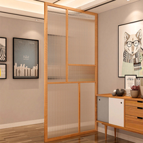 Custom Changhong glass screen partition entrance Simple modern minimalist Japanese solid wood Nordic style furniture