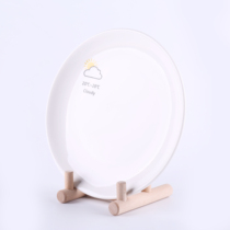 Solid wood decorative disc porcelain plate bracket tea cake rack photo frame table bracket clock magazine mirror display wooden frame