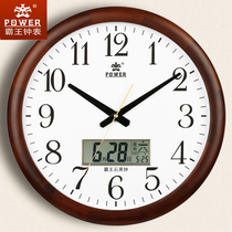 Overlord watch new Chinese wall clock living room household atmospheric solid wood silent quartz clock European retro simple clock