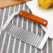 Wave Knife Stainless Steel Spike Knife Slicer Wave Cut French Fries Corrugated Knife Potato Cut Flower Knife Cutter