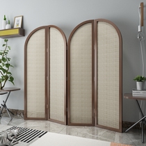 Rattan screen Simple household living room Bedroom occlusion partition Office Hotel bed and breakfast entrance movable folding screen