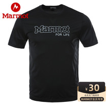 Marmot Groundhog summer outdoor mens round neck printing logo quick-drying and perspiration sports short-sleeved T-shirt