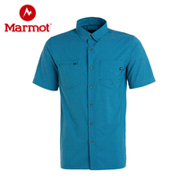 marmot/土拨鼠春夏季运动户外轻量透气休闲男士短袖衬衫上衣