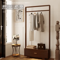 American Xuanguan solid wood Clothes hat rack landing style bedroom hanger rack entry door doorway Home hanging clothes hanger