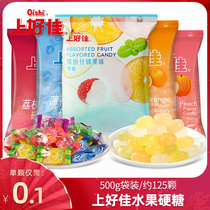 Good good candy assorted mixed fruit flavor hard candy 500g bulk wholesale wedding candy fruit snacks treat sugar