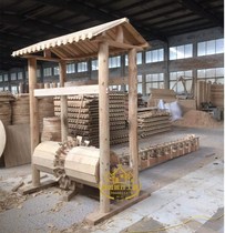 Outdoor anticorrosive wood foot treadmill hand water truck keel waterwheel human waterwheel kindergarten foot waterwheel